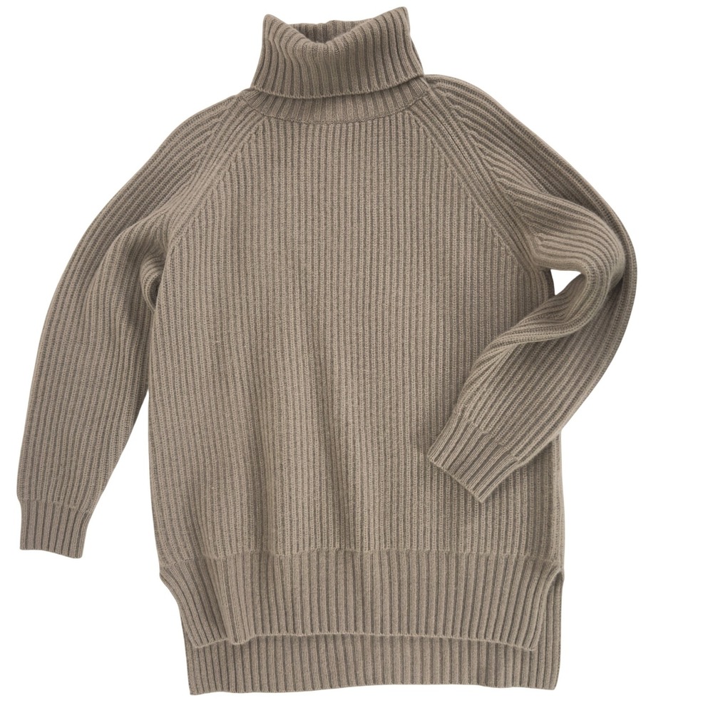 NAADAM Turtleneck Sweater Taupe 100% Cashmere - Small